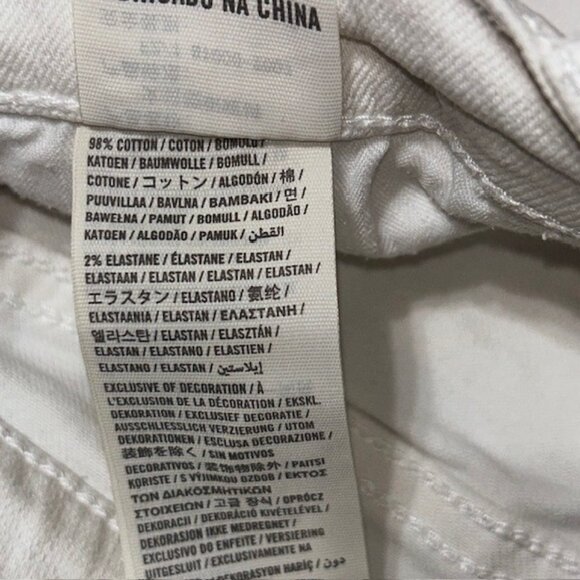 Abercrombie & Fitch Jeans Shorts Size 2 (26) Low Rise white Denim Raw Hem - Picture 3 of 4